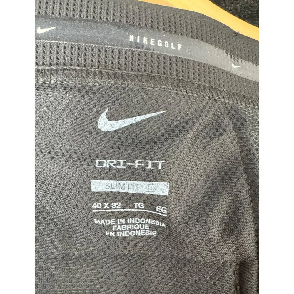 Nike Dri-FIT‎ Vapor Slim-Fit Golf Trousers Classic Straight Leg Black Size 40X32